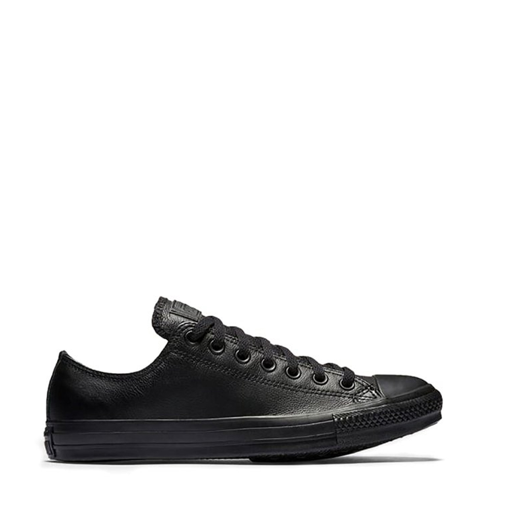 ZAPATILLA CONVERSE BAJA MONOCROMO BLACK CUERO SINTETICO | Converse