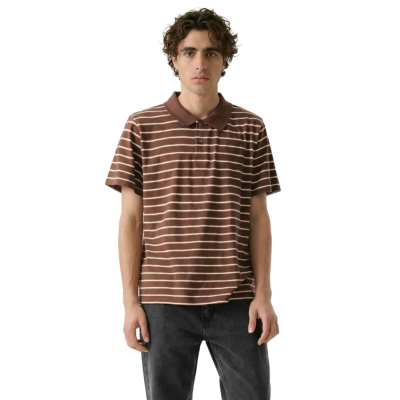 LEVI'S MERIT POLO (STRIPE) MARRON