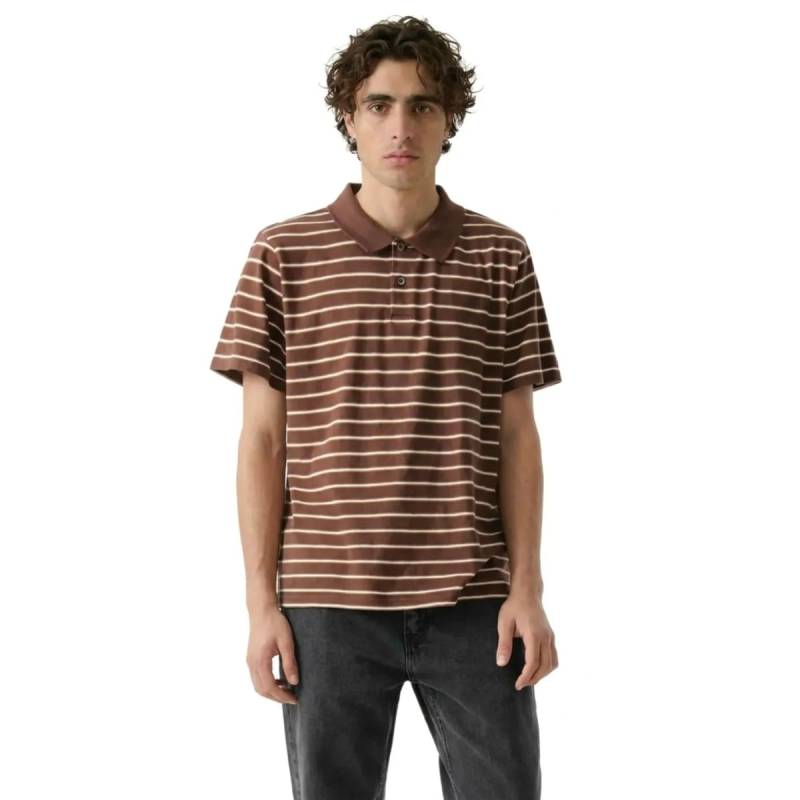 LEVIS MERIT POLO (STRIPE) MARRON