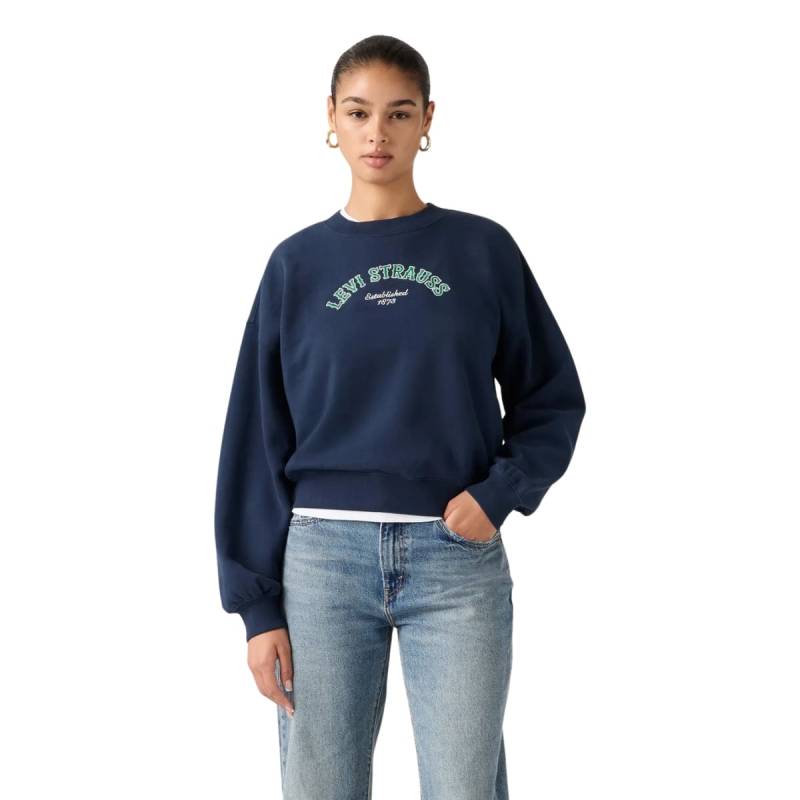 LEVIS BUZO VINTAGE BOXY CREW MUJER AZUL