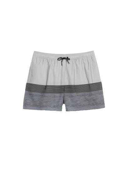 BOARDSHORT PARKA YORK GRIS RAYAS NEGRAS