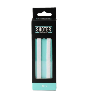 SHOTER CORDONES FLAT BLANCO