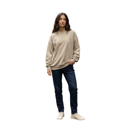BILLABONG BUZO MUJER BASE LINE CREW BEIGE 