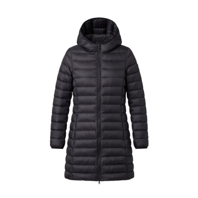 ULTRALIGHT CAMPERA MUJER LARGA NEGRA