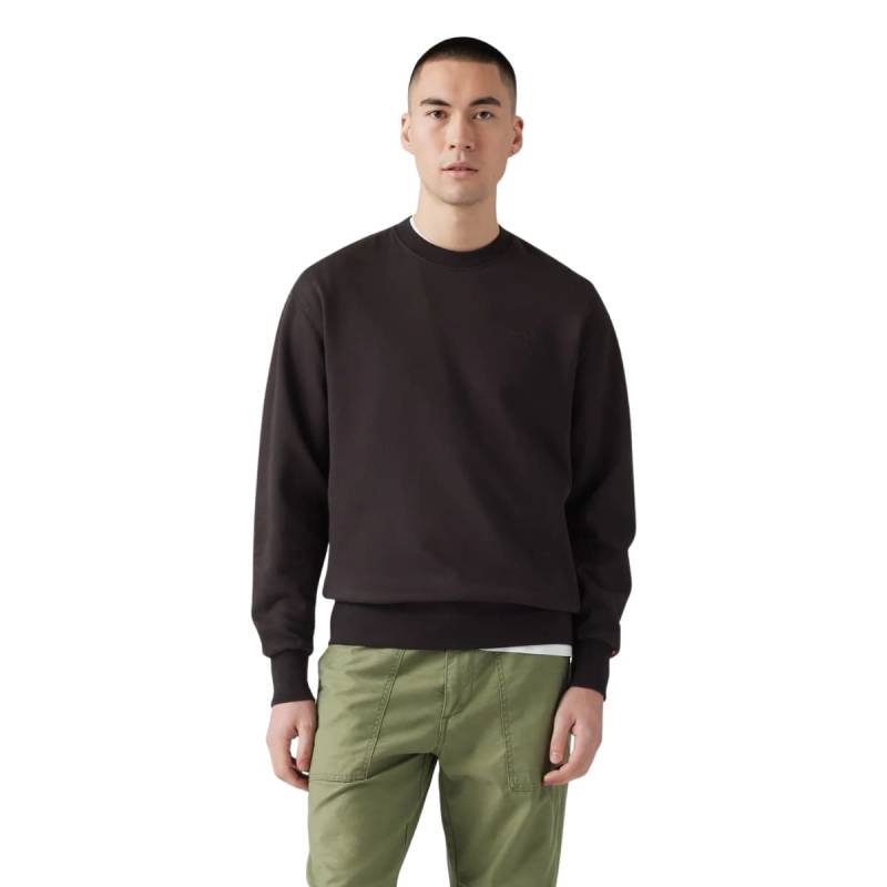 LEVIS BUZO CREWNECK LISO NEGRO LOGO NEGRO