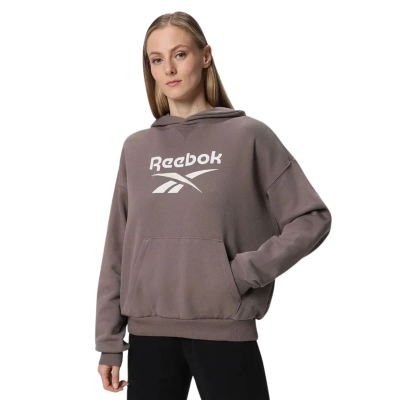 REEBOK BUZO CANGURO CL AE BIG LOGO MARRON