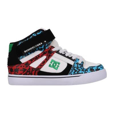 ZAPATILLAS DC PURE HI TOP EV BLANCO MULTICOLOR BOYS