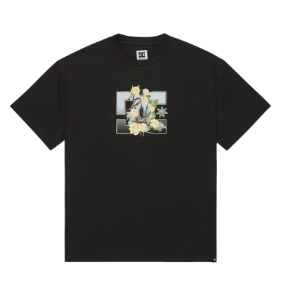 Dc Shoes Remera Rose And Thorn Star Hss Negro Logo