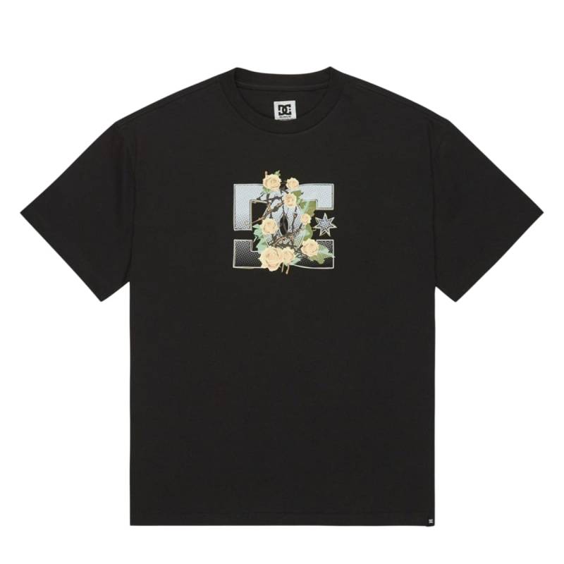 Dc Shoes Remera Rose And Thorn Star Hss Negro Logo