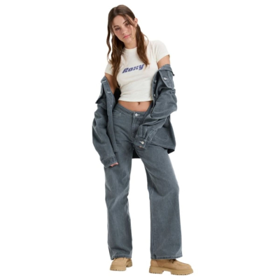 ROXY JEAN PANTALON CHLOE KIM POP STITCH GRIS