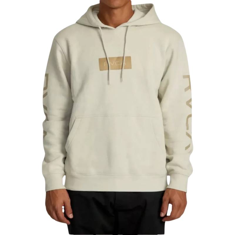 RVCA  BUZO CANGURO BIG LABEL BEIGE