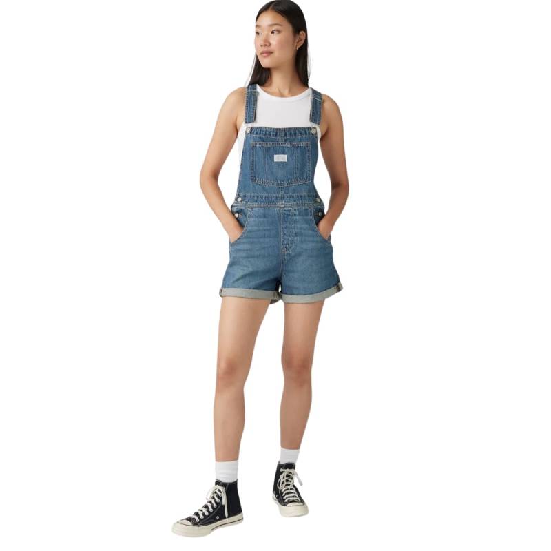 Levis Vintage Shortall Jardinero Mujer Azul Oscuro