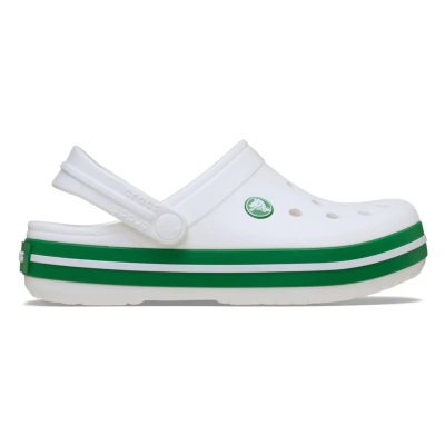 CROCS CROCBAND KIDS WHITE GREEN IVY