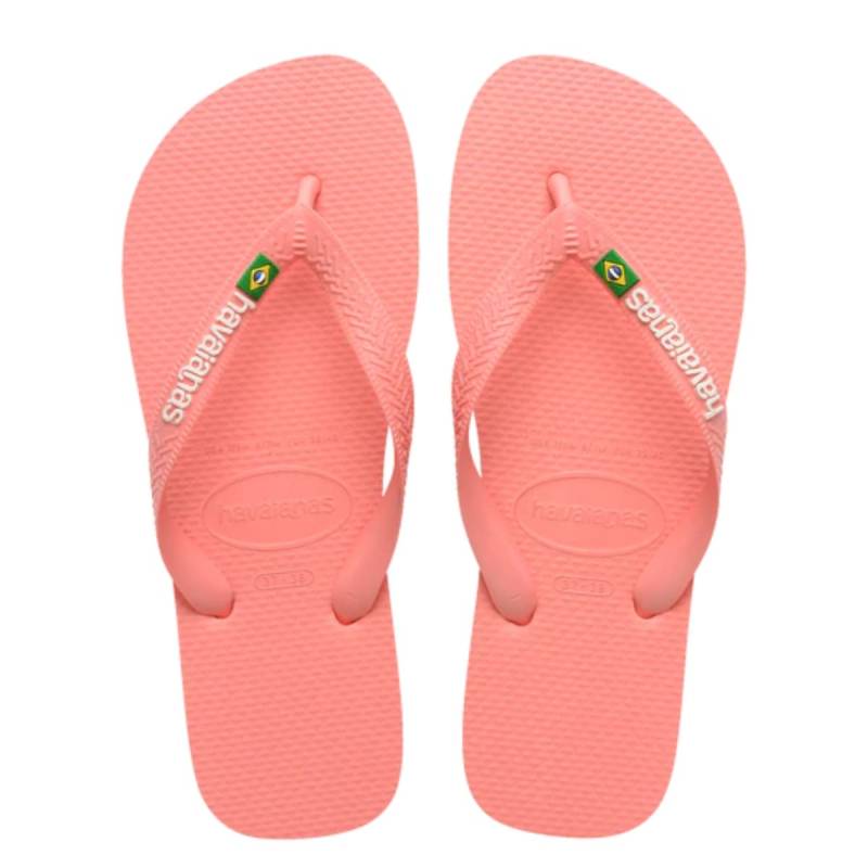 Havaianas Ojotas Brasil Logo Mango Rosa