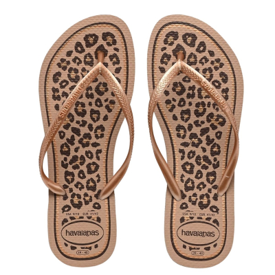 Havaianas Ojotas Slim Animals Rose Gold