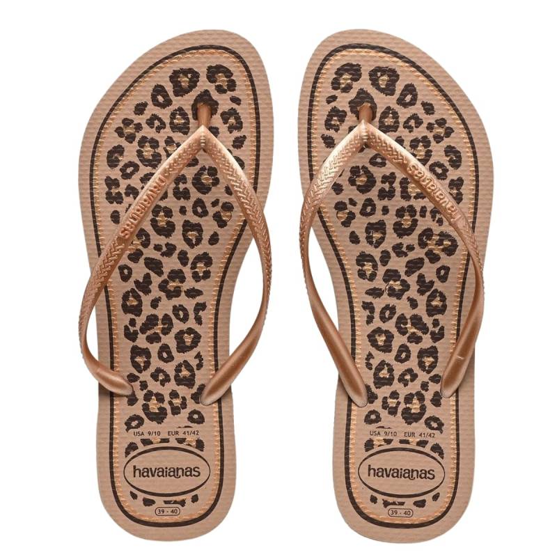 Havaianas Ojotas Slim Animals Rose Gold