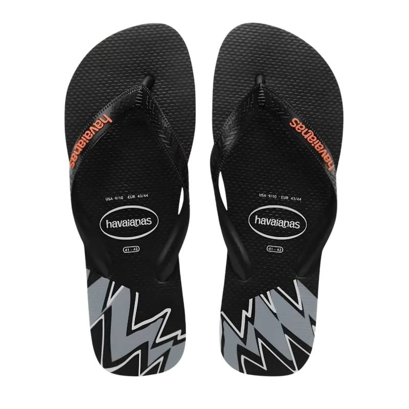Havaiana Ojotas Top Slice Preto Preto Naranja