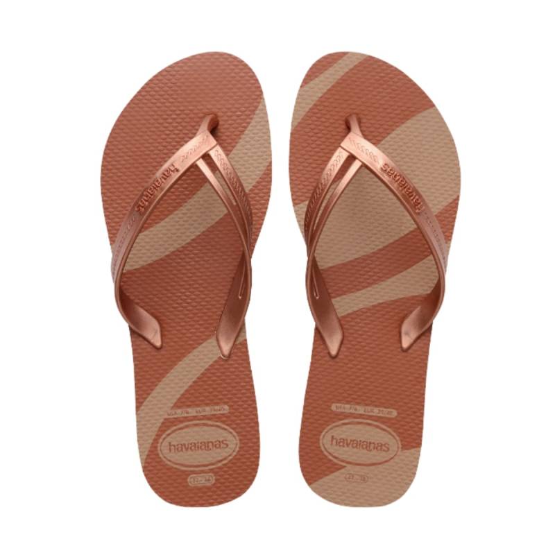 Havaianas Ojotas Elegance Print Rose Gold Rosa