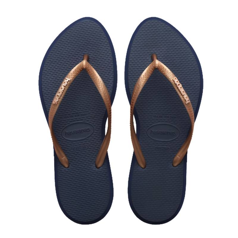 Havaianas Ojotas Slim Point Navy Indigo Azul