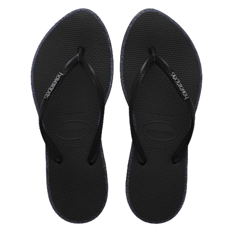 Havainas Ojotas Point Glitter Negro