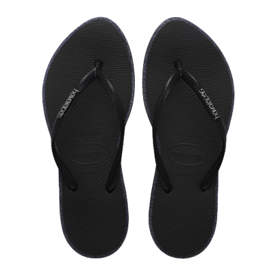 Havainas Ojotas Point Glitter Negro