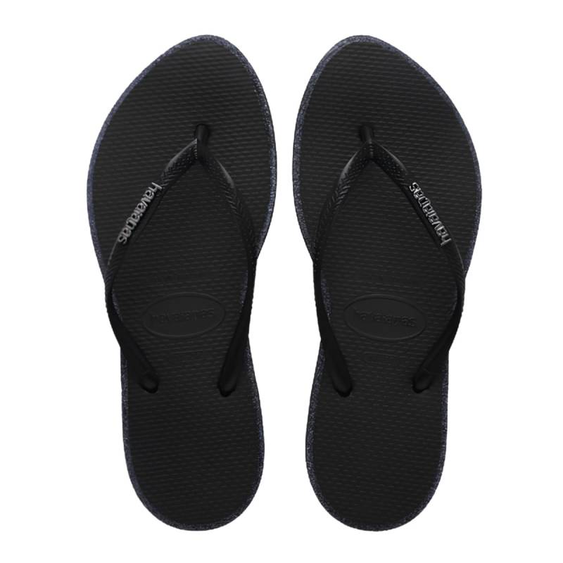 Havainas Ojotas Point Glitter Negro