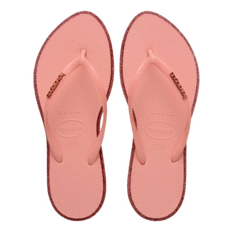 Havaianas Ojotas Point Glitter Canyon Clay Rosa