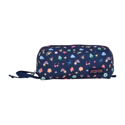 JANSPORT CARTUCHERA PERFECT POUCH PRINT AZUL