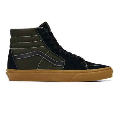 VANS SK8 HI NEGRO VERDE SUELA CARAMELO