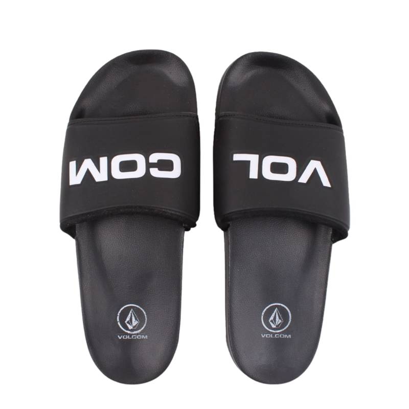 VOLCOM OJOTAS SLIDE NEGRO BLANCO