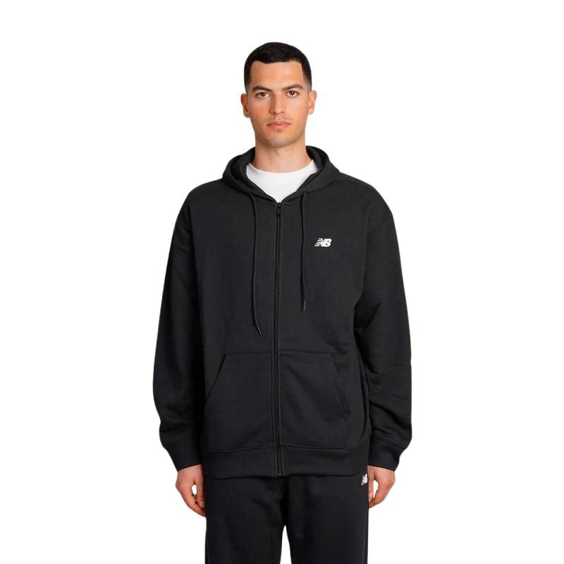 NEW BALANCE CAMPERA CANGURO NEGRO STACK LOGO MEN