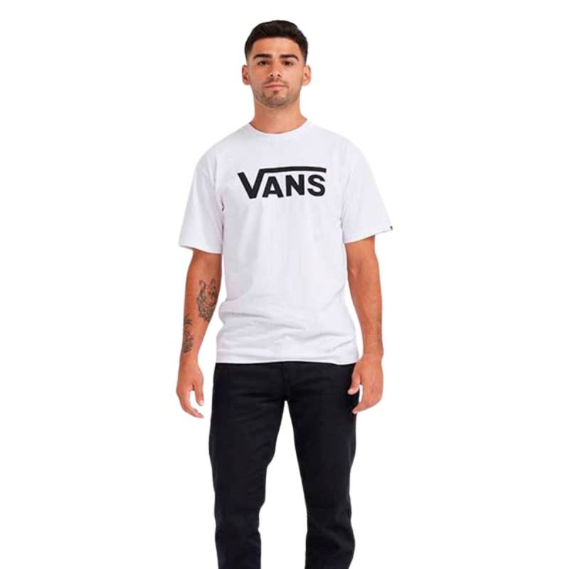 VANS REMERA MANGA CORTA BLANCA CLASSIC LOGO NEGRO