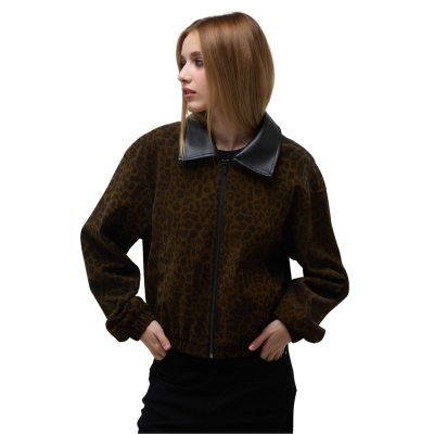 OJOROJO CAMPERA GAMUZA ANIMAL PRINT