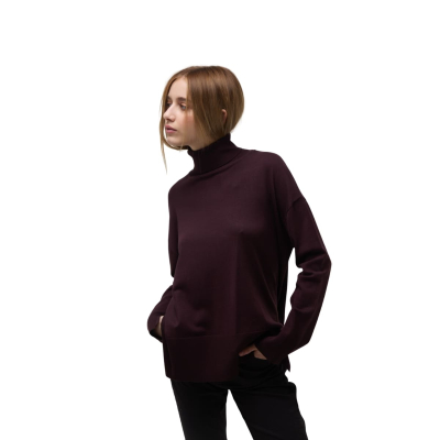 OJOROJO SWEATER POLERA INGRID CHOCOLATE OSCURO BORDO