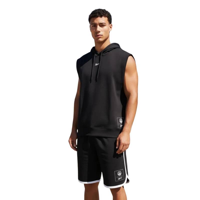 REEBOK SUDADERA NEGRO BB SL ALGODON