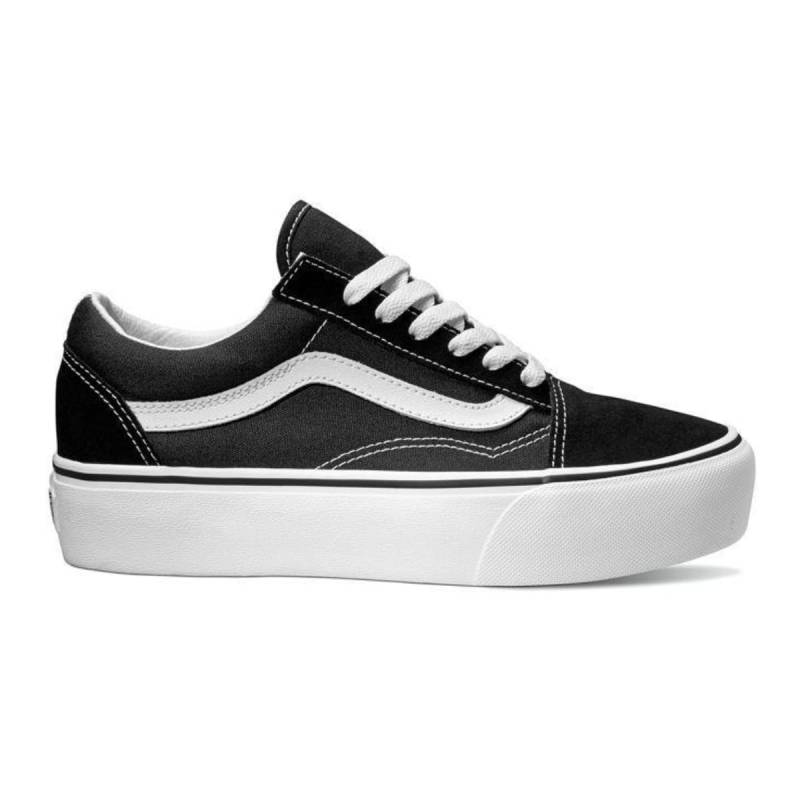 VANS W OLD SKOOL PLATFORM NEGRO BLANCO